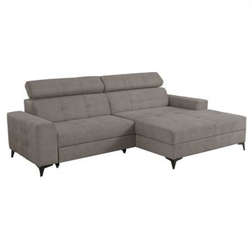 Coltar FLORIDA ONE extensibil, cu arcuri si lada depozitare, colt dreapta, cappuccino, 280x175x95 cm