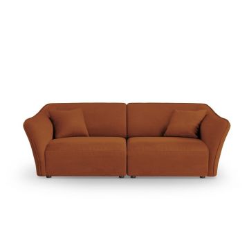 Canapea cărămizie cu tapițerie din țesătură bouclé 206 cm Tokyo – Cosmopolitan Design