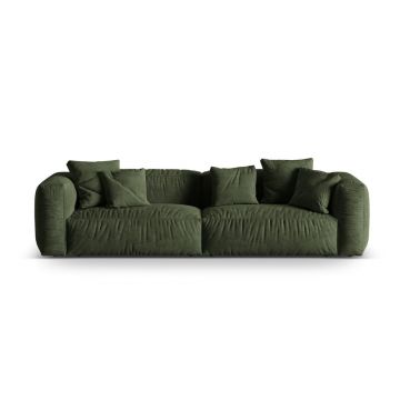 Canapea modulară verde cu tapițerie din catifea 320 cm Martina – Micadoni