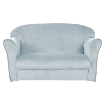 Canapea pentru copii albastru-deschis cu tapițerie din catifea 78 cm Lil Sofa – Roba