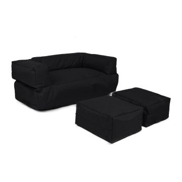 Canapea pentru copii neagră 100 cm Nier – Floriane Garden Canapea pentru copii neagră 100 cm Nier – Floriane Garden