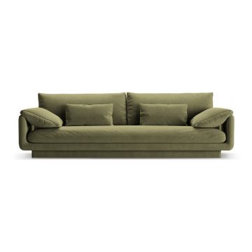 Canapea verde-deschis cu tapițerie din catifea 250 cm Torino – Micadoni
