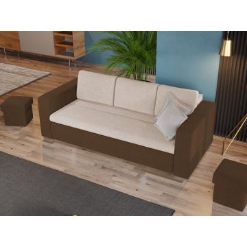 Canapea Extensibila Rita Crem / Maro