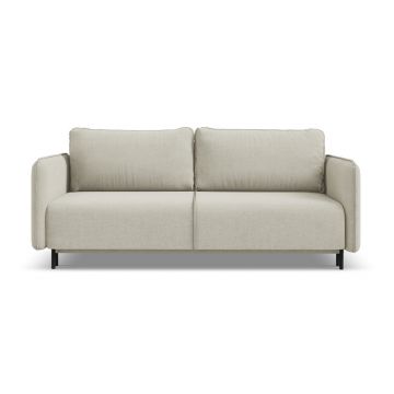 Canapea bej extensibilă/cu spațiu de depozitare 226 cm Luana – Makamii