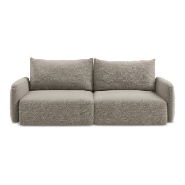 Canapea bej extensibilă/cu spațiu de depozitare 238 cm Kalena – Makamii