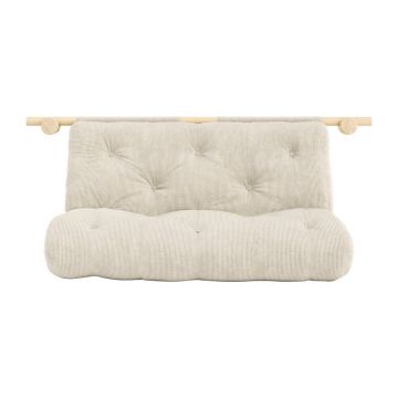 Canapea crem extensibilă cu tapițerie din catifea reiată 135 cm Hooked – Karup Design