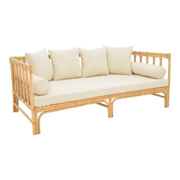 Canapea de gradina Alessa Boho, Natural, 200x100x76 cm
