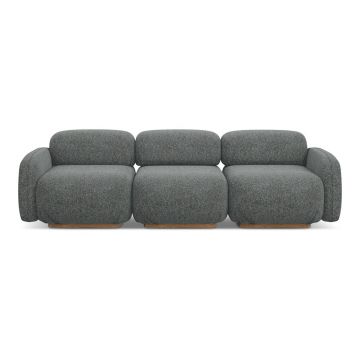 Canapea modulară gri 270 cm Ailani – Makamii