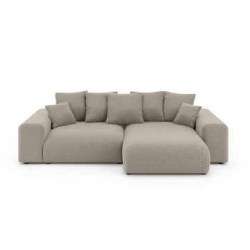 Colțar bej extensibil/cu spațiu de depozitare (cu colț variabil) Luma – Ropez