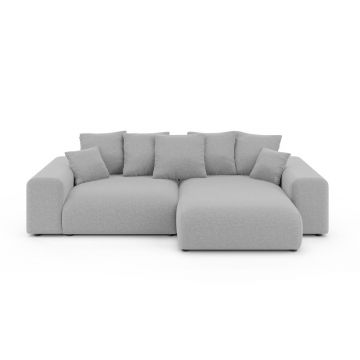 Colțar gri deschis extensibil/cu spațiu de depozitare (cu colț variabil) Luma – Ropez