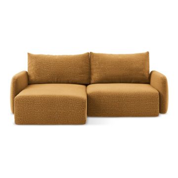 Colțar portocaliu extensibil/cu spațiu de depozitare (cu colț pe partea stângă) Kalena – Makamii