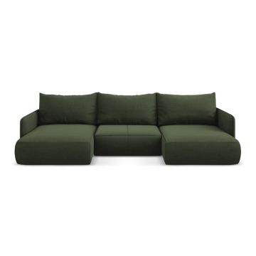 Colțar verde extensibil/cu spațiu de depozitare Nanea – Makamii