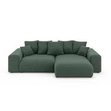 Colțar verde închis extensibil/cu spațiu de depozitare (cu colț variabil) Luma – Ropez