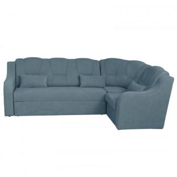 Coltar C3M extensibil, cu lada depozitare, colt interschimbabil, albastru deschis, 270x165x100 cm