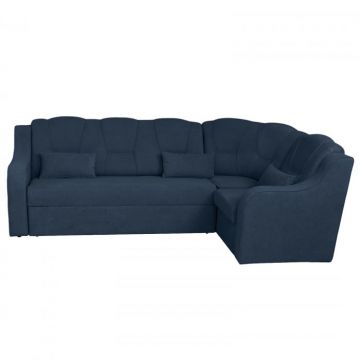 Coltar C3M extensibil, cu lada depozitare, colt interschimbabil, albastru inchis, 270x165x100 cm