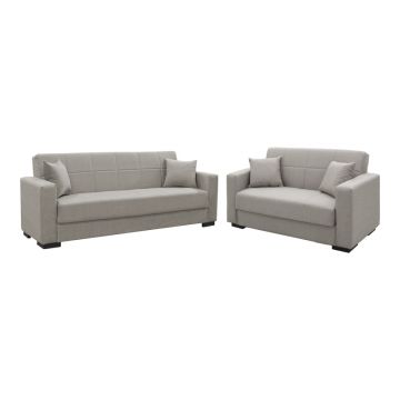 Set de sufragerie 2 piese Vox, Gri deschisa, 83x214 cm