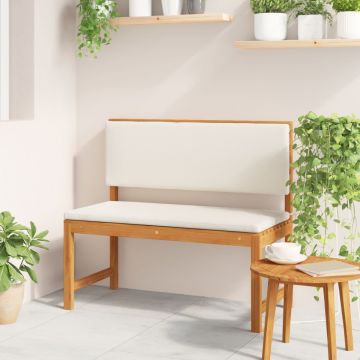 Bancă de grădină cu perne 100x50x91 cm din lemn masiv de acacia