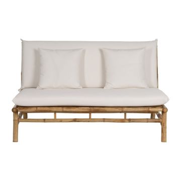 Canapea albă 135 cm Bamboo – Ixia