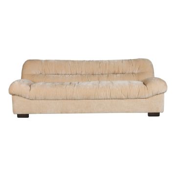 Canapea bej cu tapițerie din catifea 214 cm Douglas – Dutchbone