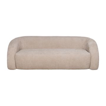 Canapea bej cu tapițerie din chenille 200 cm Minimal – Ixia
