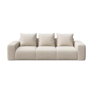 Canapea bej cu tapițerie din țesătură bouclé 287 cm Monce – Rodier