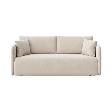 Canapea bej extensibilă cu tapițerie din catifea 220 cm Chaum – Rodier