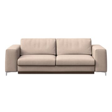 Canapea bej extensibilă cu tapițerie din catifea 256 cm Rene – Rodier
