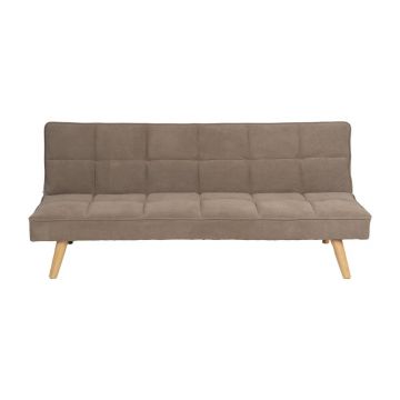 Canapea bej extensibilă cu tapițerie din chenille 175 cm – Ixia