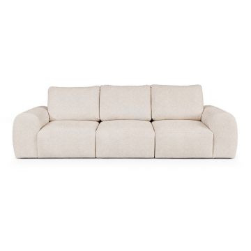 Canapea crem cu tapițerie din țesătură bouclé 287 cm Mirel – Rodier
