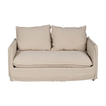Canapea crem cu tapițerie din in 160 cm – Ixia