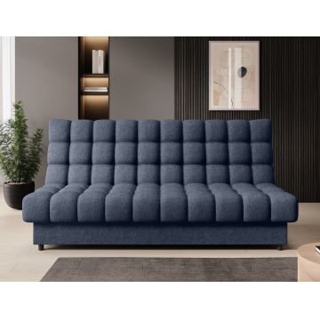 Canapea extensibila 3 locuri ELTAP, Clareta, 197x95x96 cm, lemn/poliester, albastru