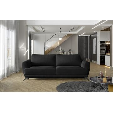 Canapea extensibila 3 locuri ELTAP, Meg13, Megis, 242x95x90 cm, lemn/poliester, gri inchis