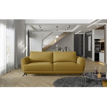 Canapea extensibila 3 locuri ELTAP, Meg23, Megis, 242x95x90 cm, lemn/poliester, mustar