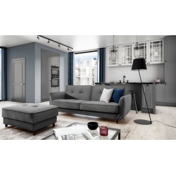 Canapea extensibila 3 locuri ELTAP, SO-BEL-04NU, Bellis, 220x90x83 cm, lemn/poliester, gri