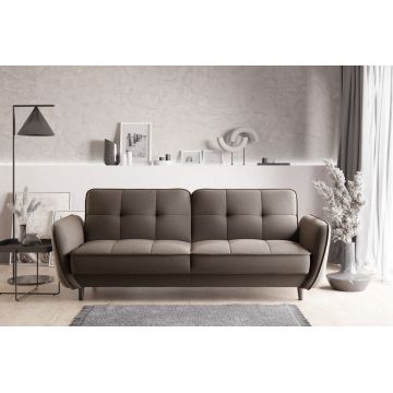 Canapea extensibila 3 locuri ELTAP, SO-BEL-18VER, Bellis, 220x90x83 cm, lemn/poliester, bej inchis