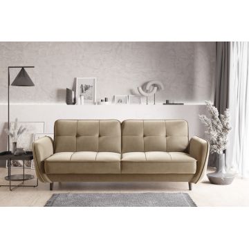 Canapea extensibila 3 locuri ELTAP, SO-BEL-20NU, Bellis, 220x90x83 cm, lemn/poliester, maro deschis