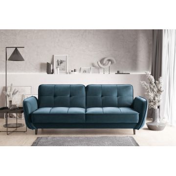 Canapea extensibila 3 locuri ELTAP, SO-BEL-40NU, Bellis, 220x90x83 cm, lemn/poliester, albastru inchis