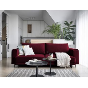 Canapea extensibila 4 locuri ELTAP, SO-DAL-25VE, Dalia, 248x84x95 cm, lemn/poliester, rosu