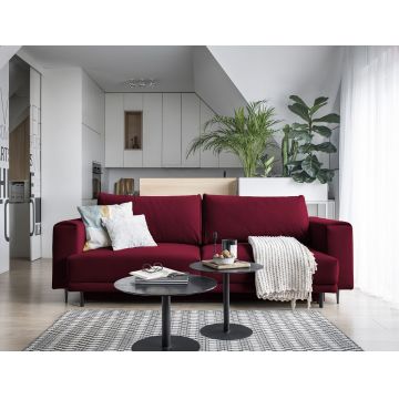 Canapea extensibila 4 locuri ELTAP, SO-DAL-30VE, Dalia, 248x84x95 cm, lemn/poliester, rosu