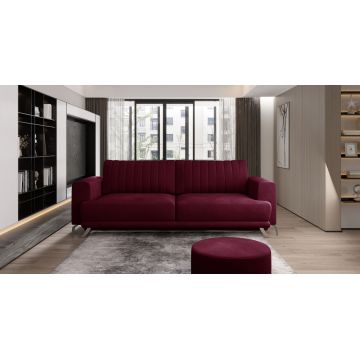 Canapea extensibila 4 locuri ELTAP, SO-ELI-25VE, Elise, 250x95x90 cm, lemn/poliester, rosu
