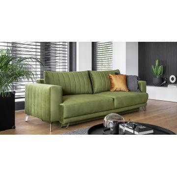 Canapea extensibila 4 locuri ELTAP, SO-ELI-33LO, Elise, 250x95x90 cm, lemn/poliester, verde olive