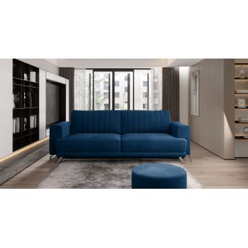 Canapea extensibila 4 locuri ELTAP, SO-ELI-40NU, Elise, 250x95x90 cm, lemn/poliester, albastru inchis
