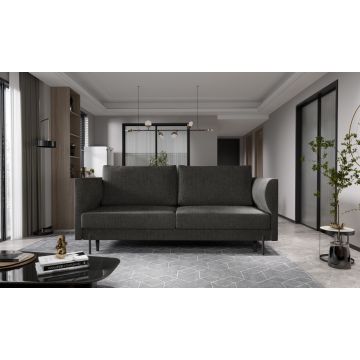 Canapea extensibila 4 locuri ELTAP, SO-REV-05FL, Revi, 215x98x92 cm, lemn/poliester, gri inchis