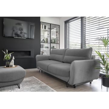 Canapea extensibila 4 locuri ELTAP, SO-SIL-04VE, Silva, 236x95x90 cm, lemn/poliester, gri
