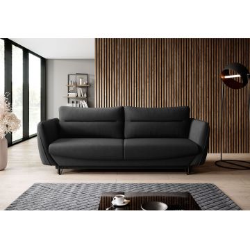 Canapea extensibila 4 locuri ELTAP, SO-SIL-10PO, Silva, 236x95x90 cm, lemn/poliester, negru