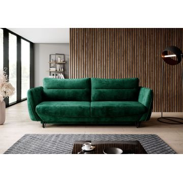 Canapea extensibila 4 locuri ELTAP, SO-SIL-35NU, Silva, 236x95x90 cm, lemn/poliester, verde inchis
