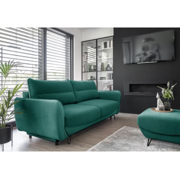 Canapea extensibila 4 locuri ELTAP, SO-SIL-38VE, Silva, 236x95x90 cm, lemn/poliester, verde deschis