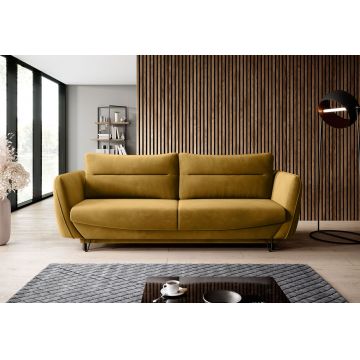 Canapea extensibila 4 locuri ELTAP, SO-SIL-45LO, Silva, 236x95x90 cm, lemn/poliester, mustar