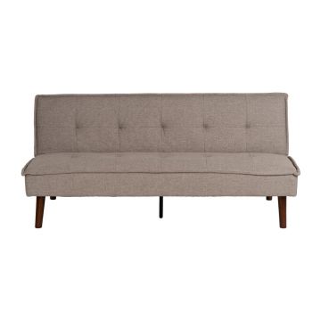 Canapea grej extensibilă cu tapițerie din chenille 181 cm – Ixia