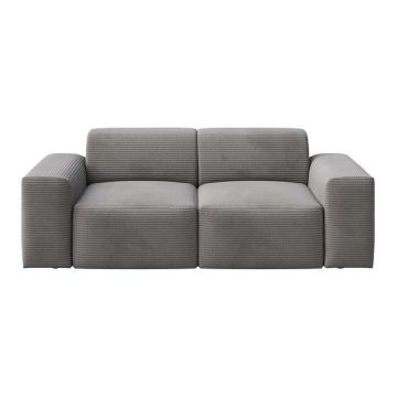 Canapea gri cu tapițerie din catifea reiată 205 cm Villet – Rodier